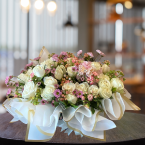 Graceful White & Pink Floral Elegance